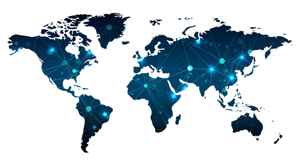 Cybersecurity world map